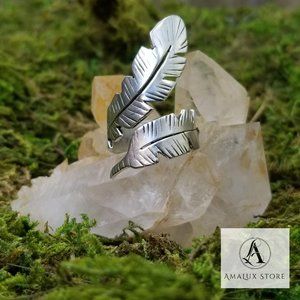 Silver Feather Ring